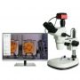 Trinocular Continuous Zoom Stereo Microscope