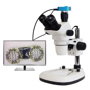 Trinocular Continuous Zoom Stereo Microscope